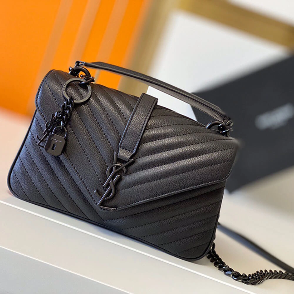 Saint Laurent College quilted-leather satchel bag Snug 1493