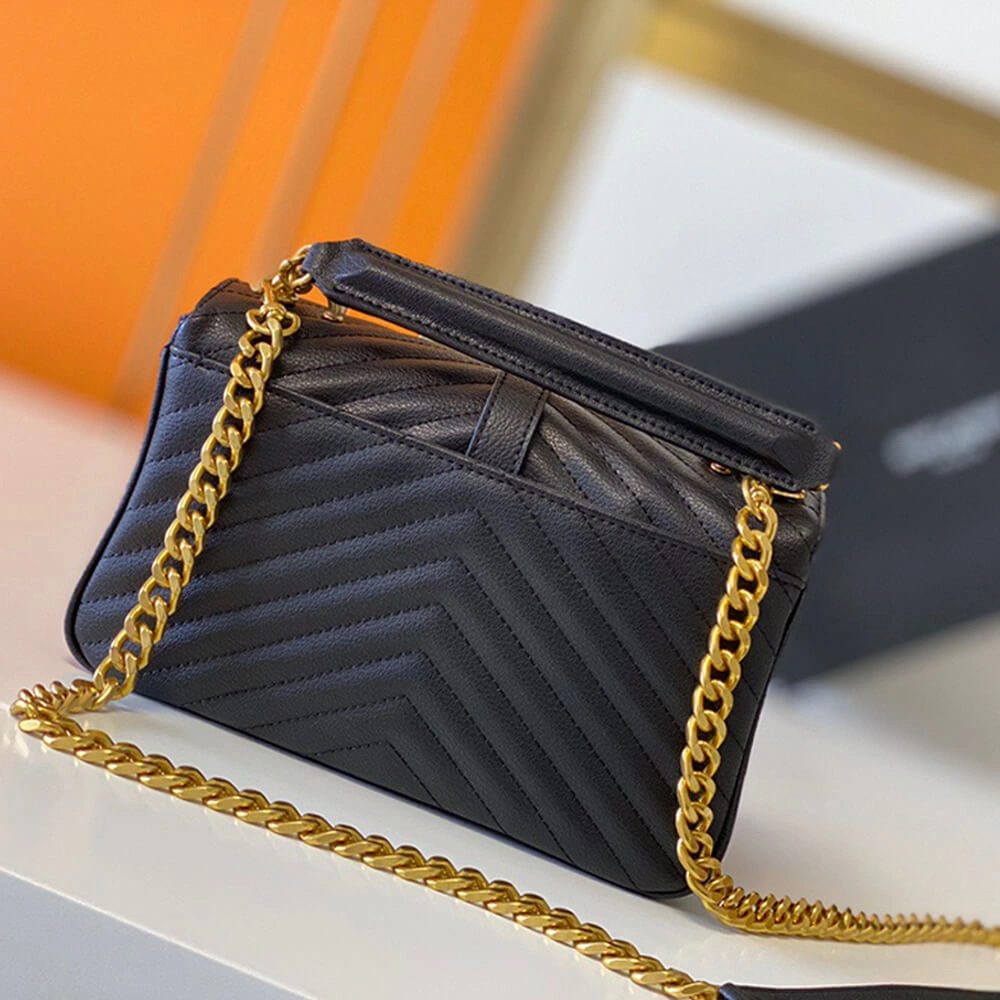 UrbanChic Saint Laurent College quilted-leather satchel bag 1459