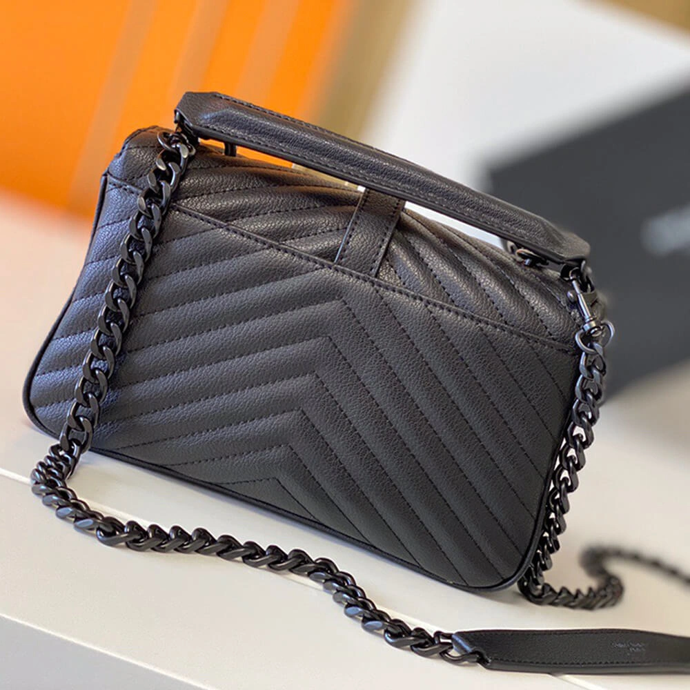 Saint Laurent College quilted-leather satchel bag Snug 1493