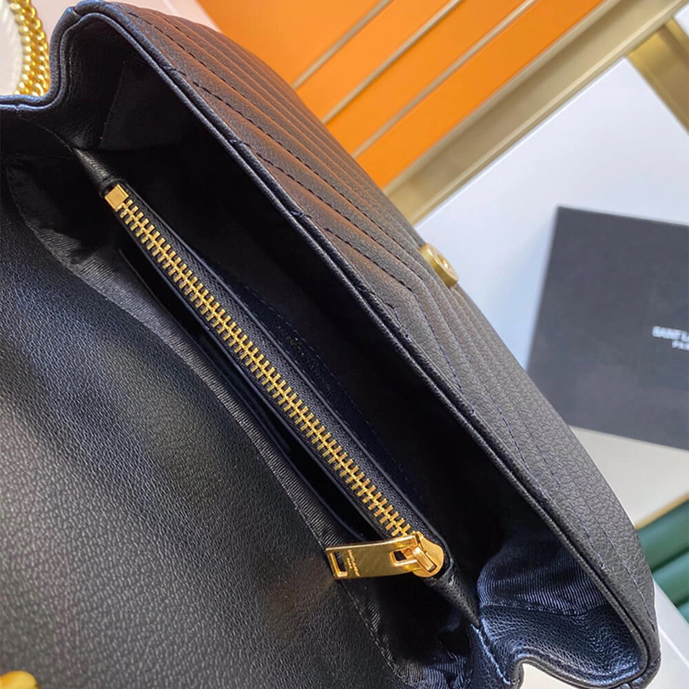 UrbanChic Saint Laurent College quilted-leather satchel bag 1459