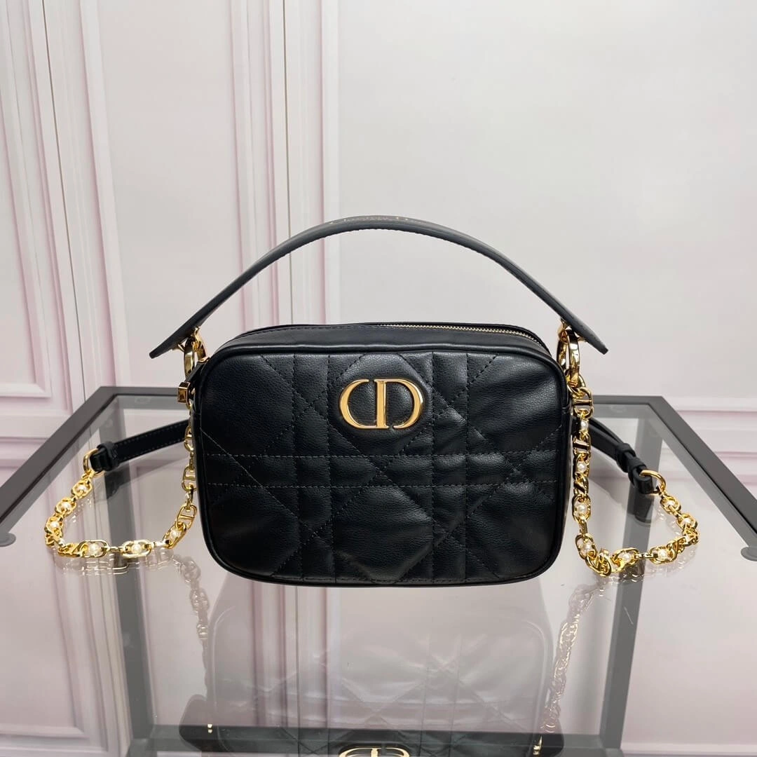 Comfortable Small Dior Caro top handle camera bag 1351