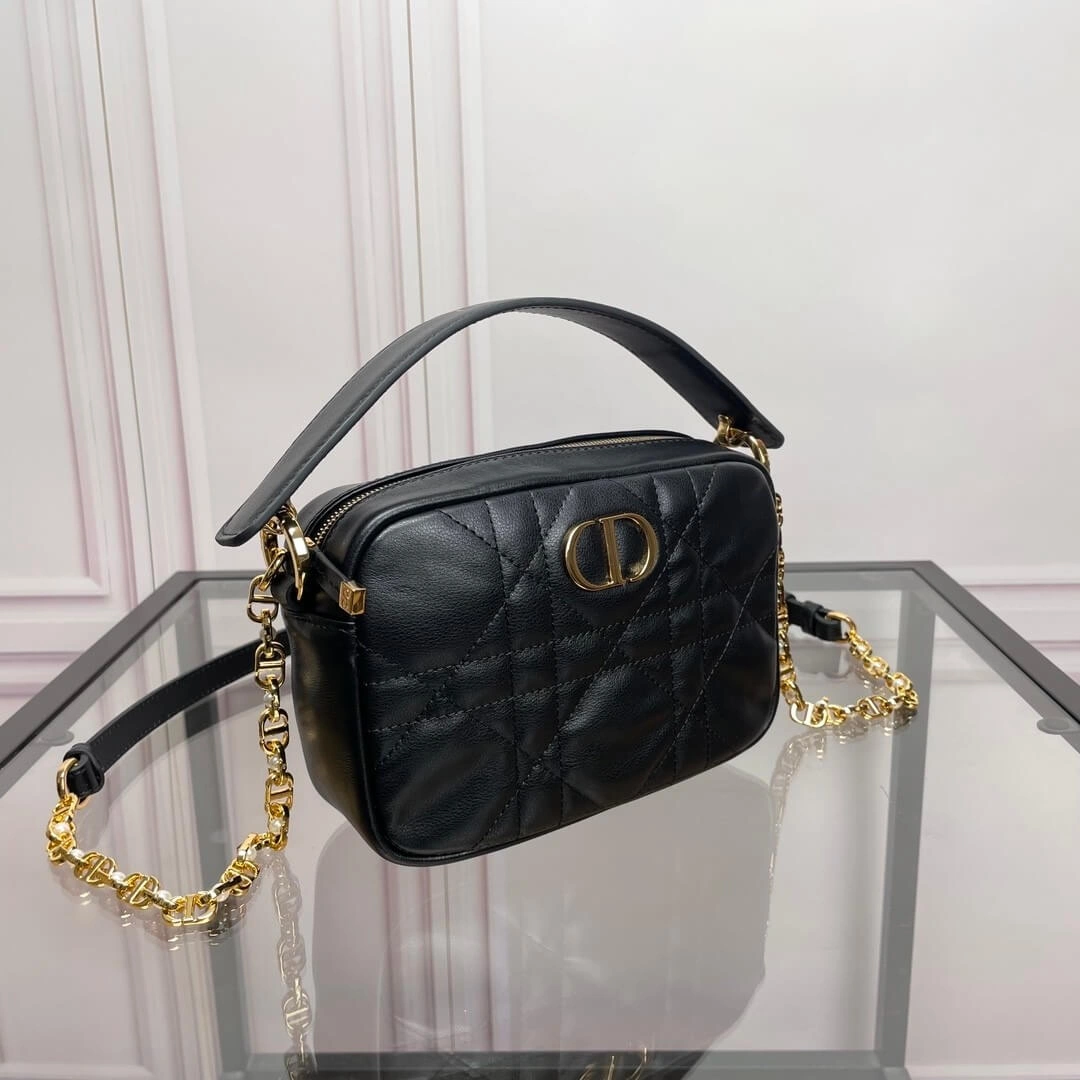 Comfortable Small Dior Caro top handle camera bag 1351