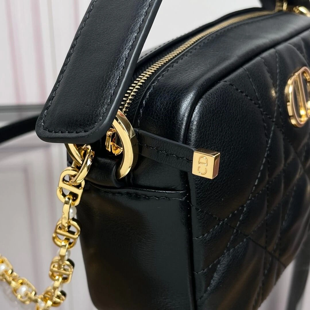 Comfortable Small Dior Caro top handle camera bag 1351