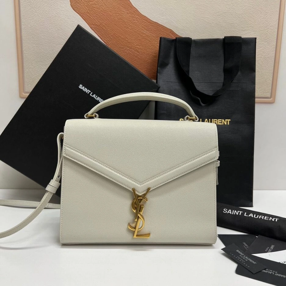 YSL CASSANDRA Medium Grainy Embossed Leather Top Handle Bag SportInspired 1442