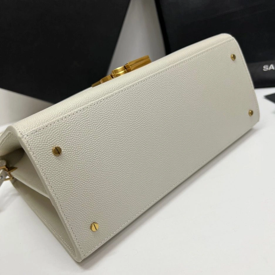 YSL CASSANDRA Medium Grainy Embossed Leather Top Handle Bag SportInspired 1442