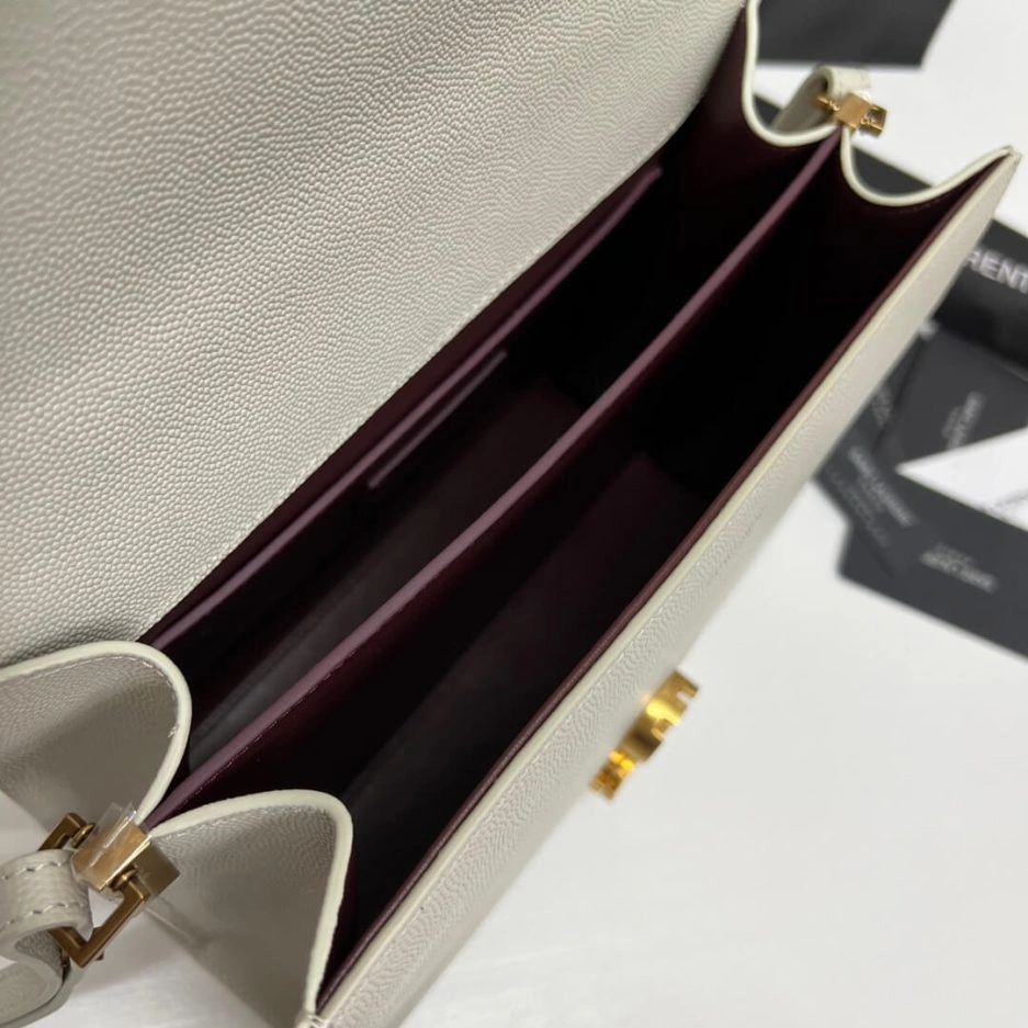 YSL CASSANDRA Medium Grainy Embossed Leather Top Handle Bag SportInspired 1442