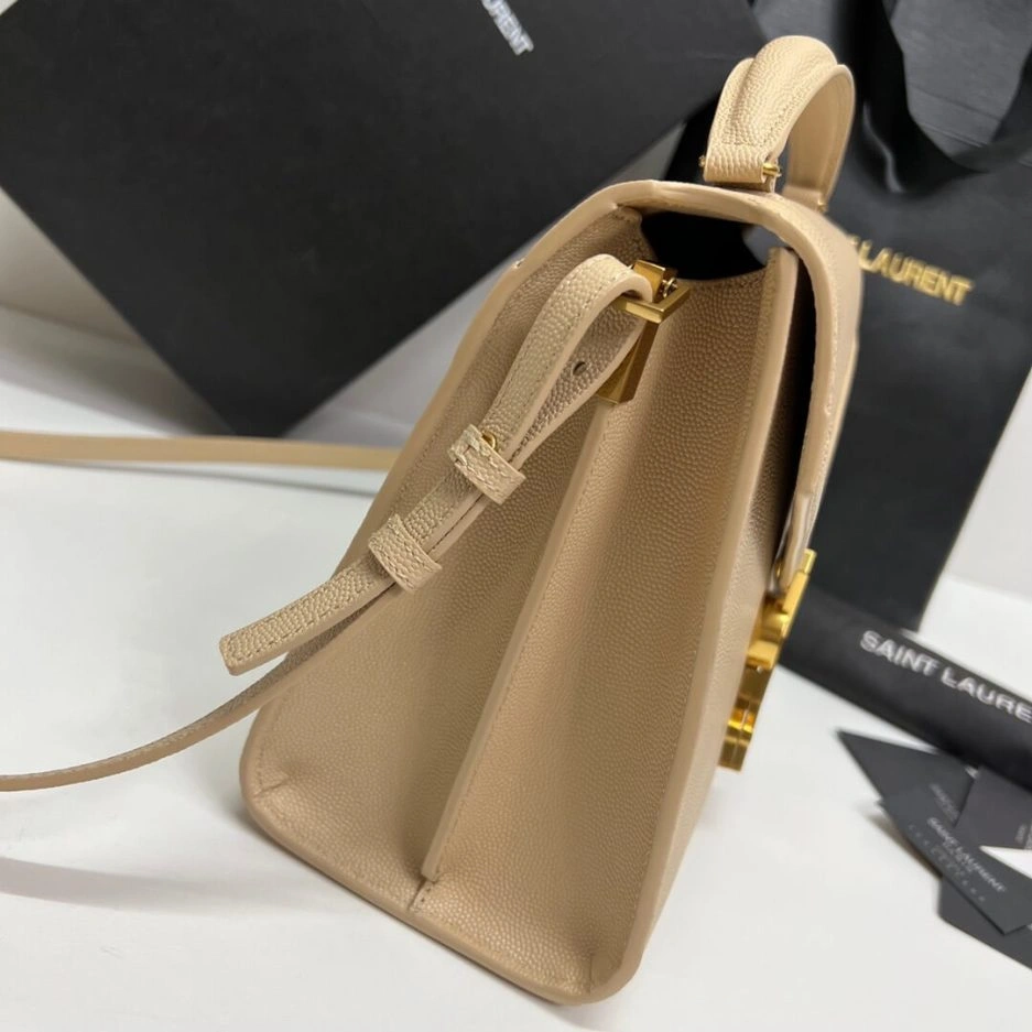 Supportive YSL CASSANDRA Medium Grainy Embossed Leather Top Handle Bag 1407