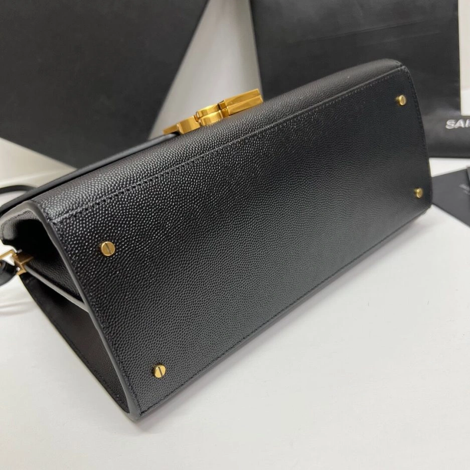 YSL CASSANDRA Medium Grainy Embossed Leather Top Handle Bag Cozy 1463