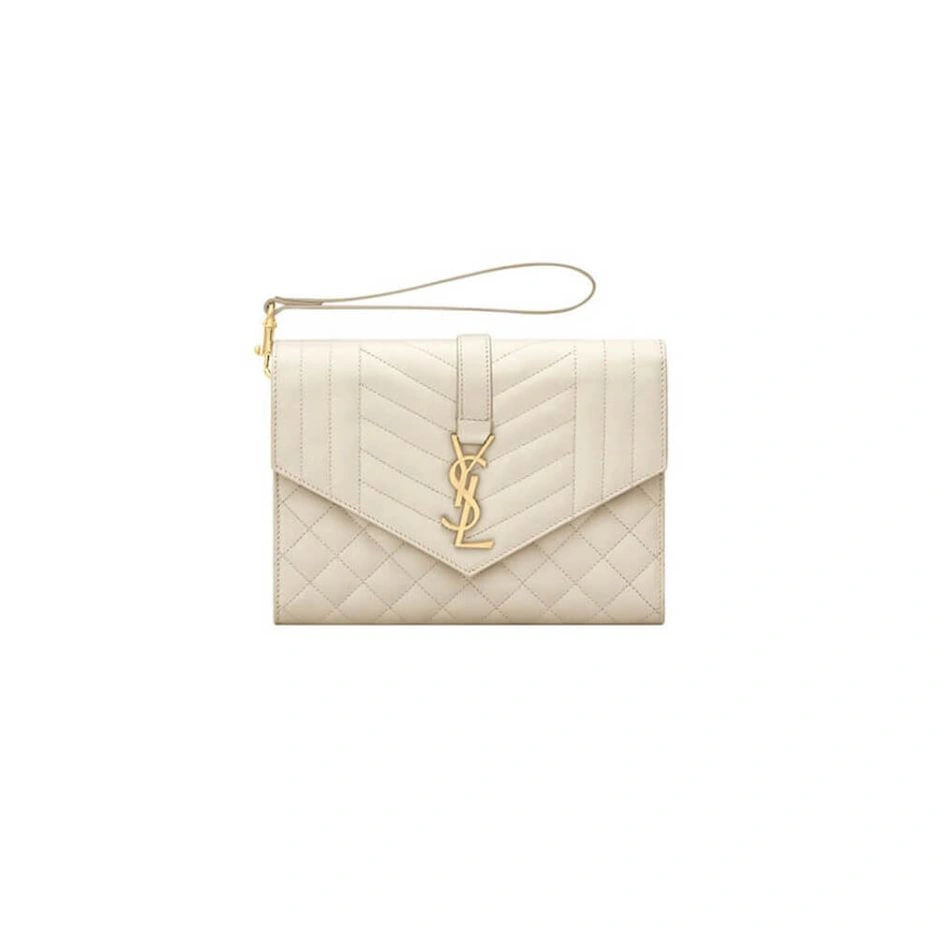 YSL CASSANDRE matelassé leather flap clutch EyeCatching 1432