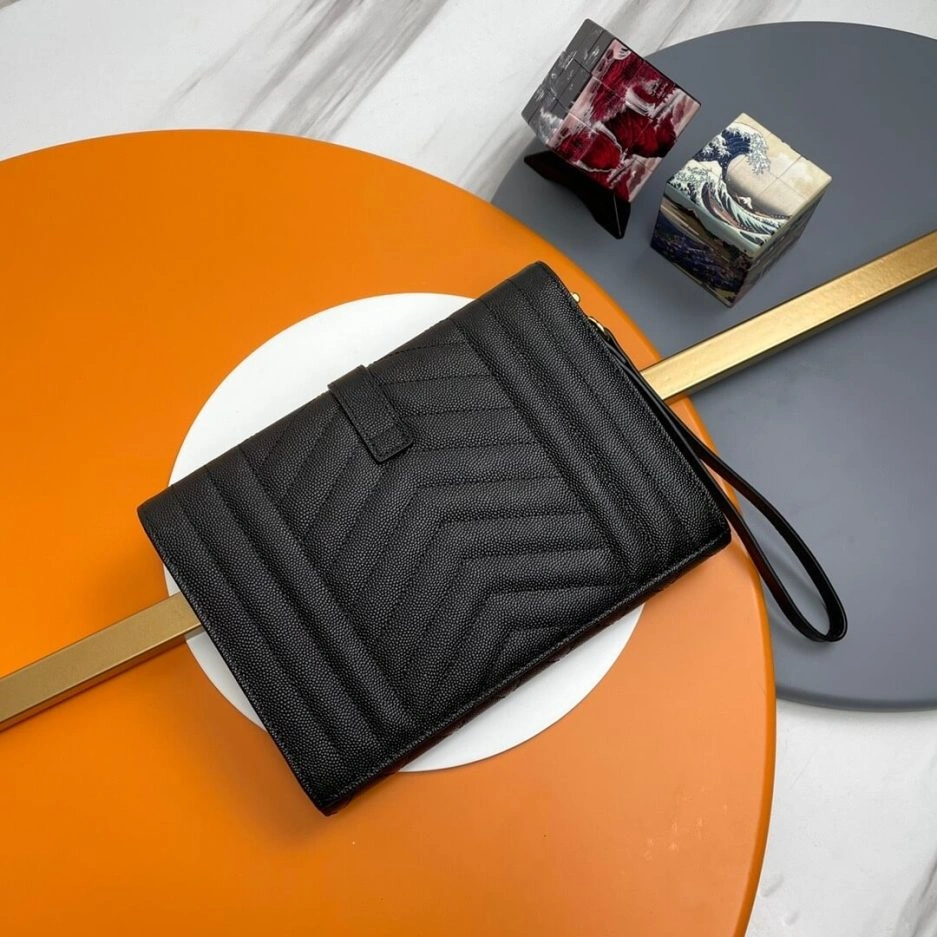 Reliable YSL CASSANDRE matelassé leather flap clutch 1490
