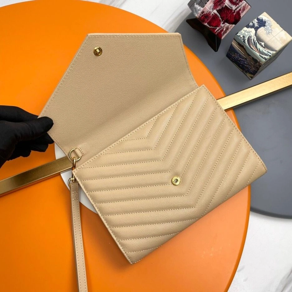 YSL CASSANDRE matelassé leather flap clutch Sophisticated 1388