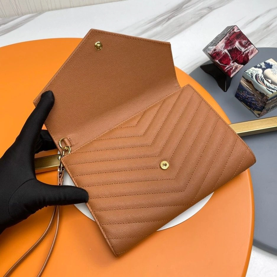 UrbanChic YSL CASSANDRE matelassé leather flap clutch 1498