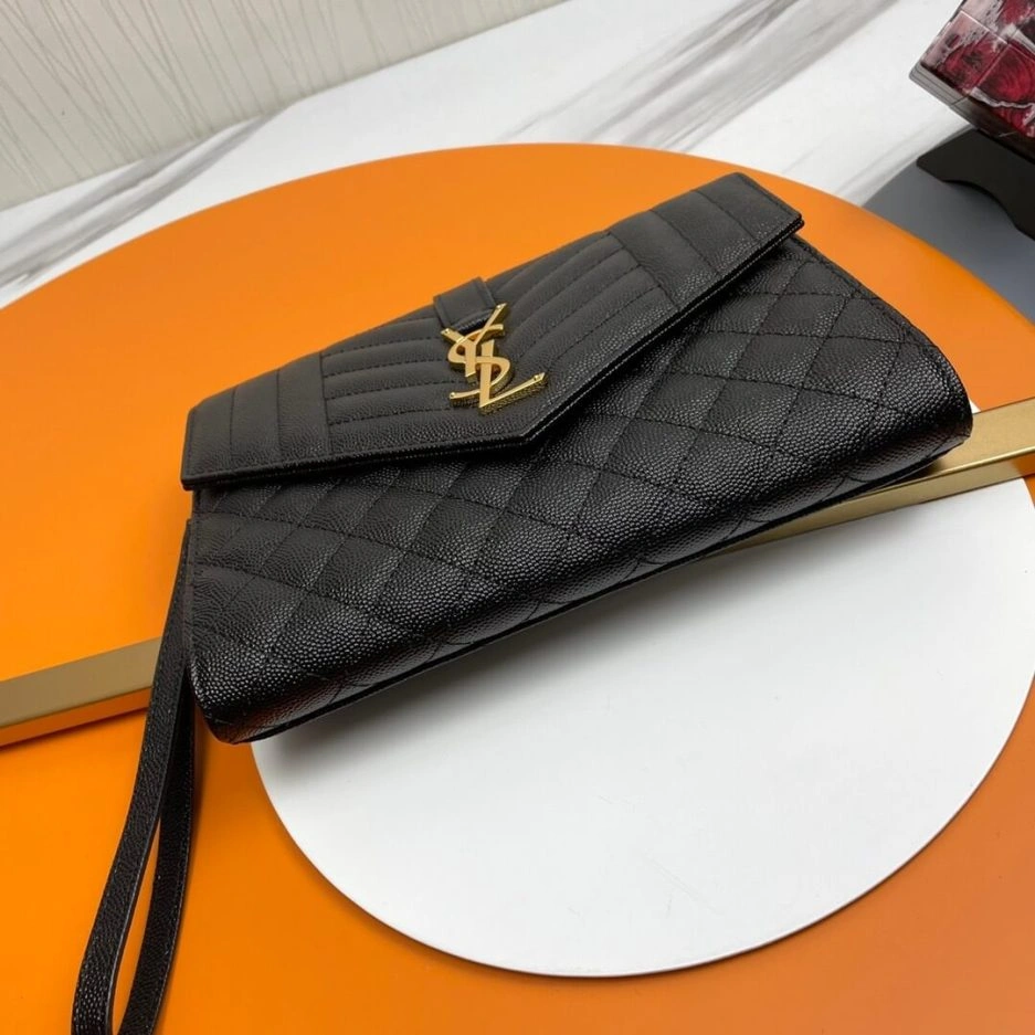 Reliable YSL CASSANDRE matelassé leather flap clutch 1490