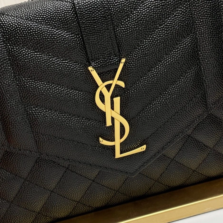 Reliable YSL CASSANDRE matelassé leather flap clutch 1490