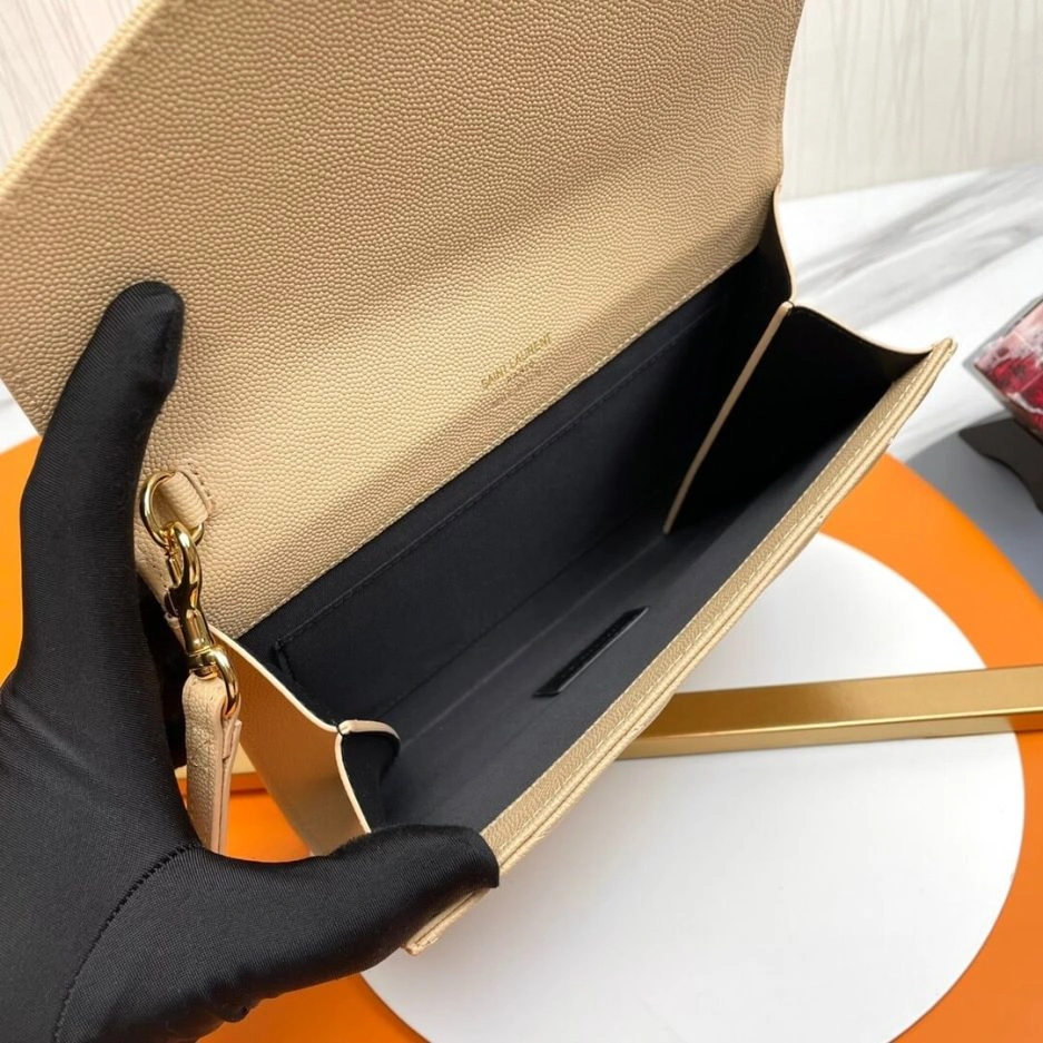 YSL CASSANDRE matelassé leather flap clutch Sophisticated 1388