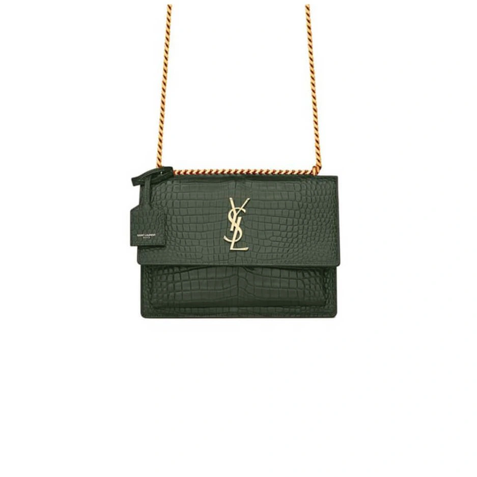 Durable YSL Crocodile-embossed leather SUNSET Medium 1454