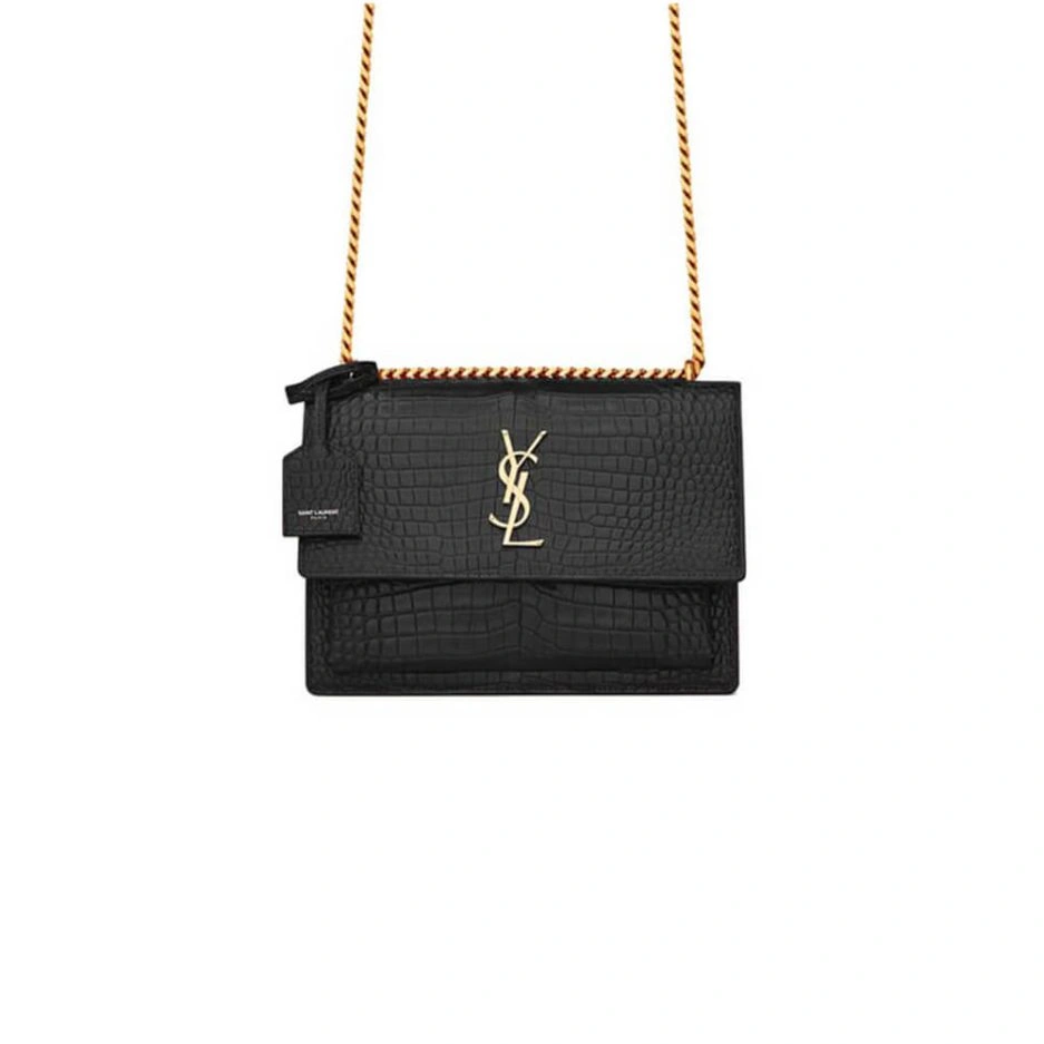 YSL Crocodile-embossed leather SUNSET Medium Practical 1426