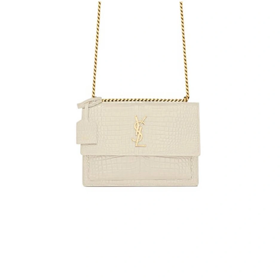 Sophisticated YSL Crocodile-embossed leather SUNSET Medium 1421