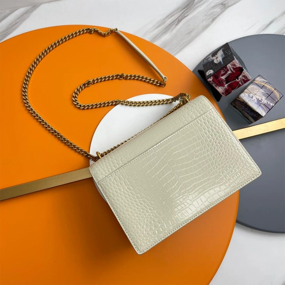 Sophisticated YSL Crocodile-embossed leather SUNSET Medium 1421