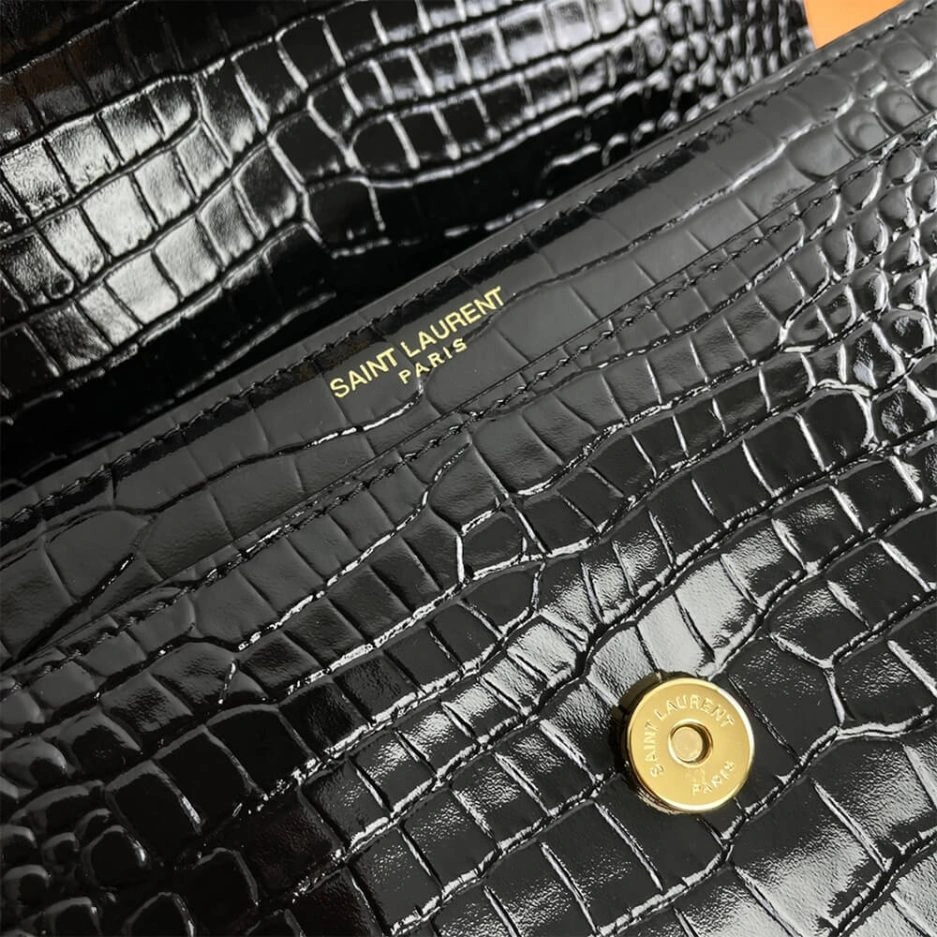 YSL Crocodile-embossed leather SUNSET Medium Practical 1426