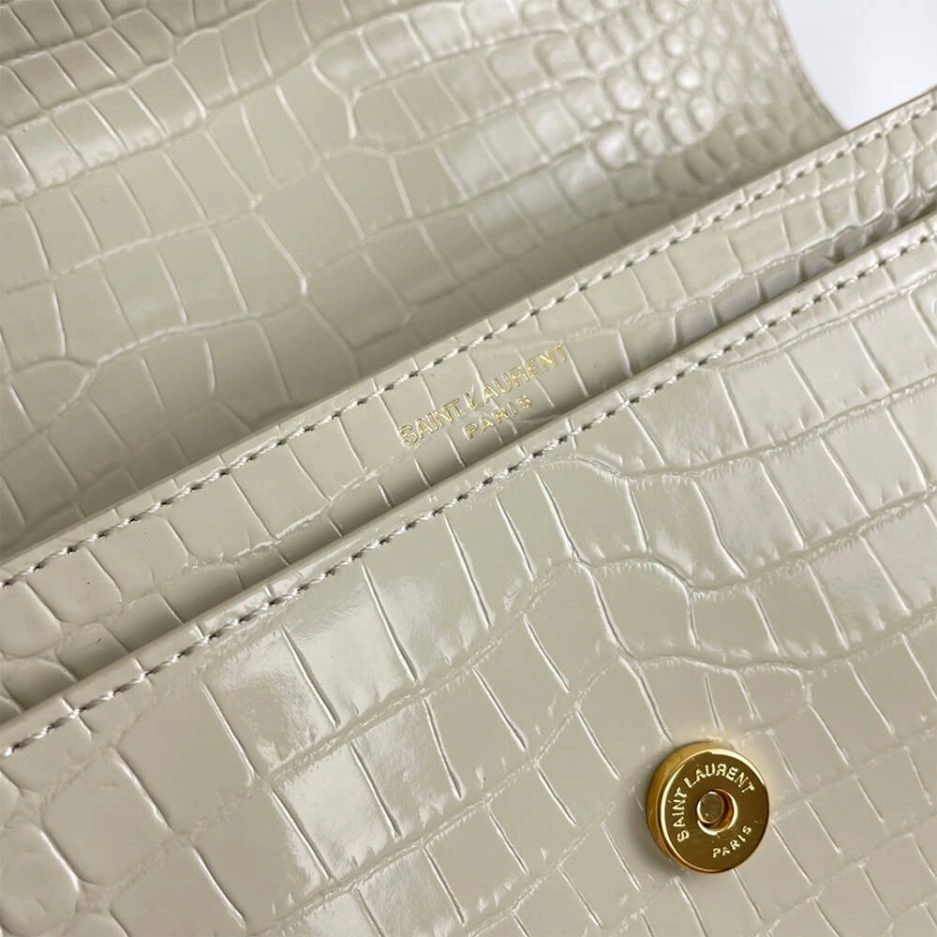Sophisticated YSL Crocodile-embossed leather SUNSET Medium 1421