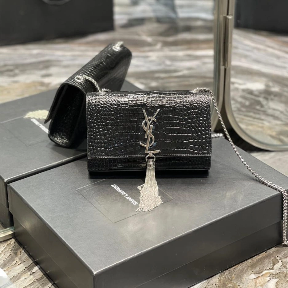 Lightweight YSL KATE EMBOSSED SHOULDER BAG 1413