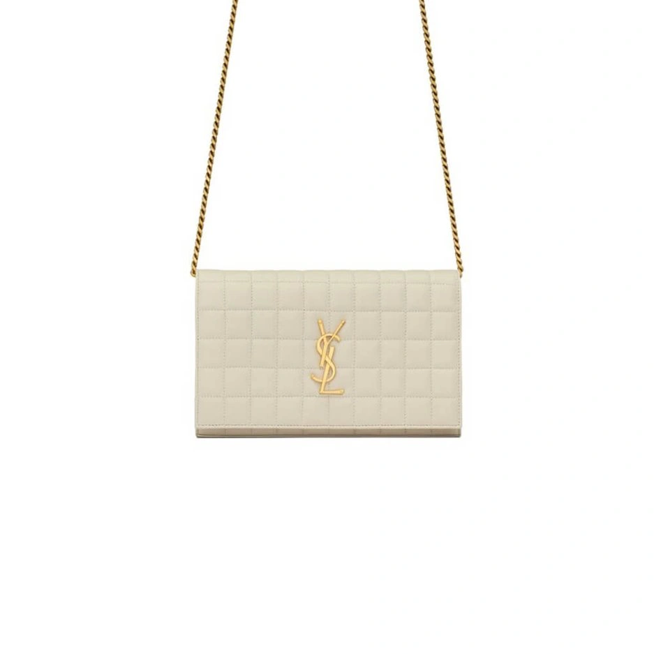 YSL LAMBSKIN CASSANDRE CHAIN WALLET ZipUp 1406