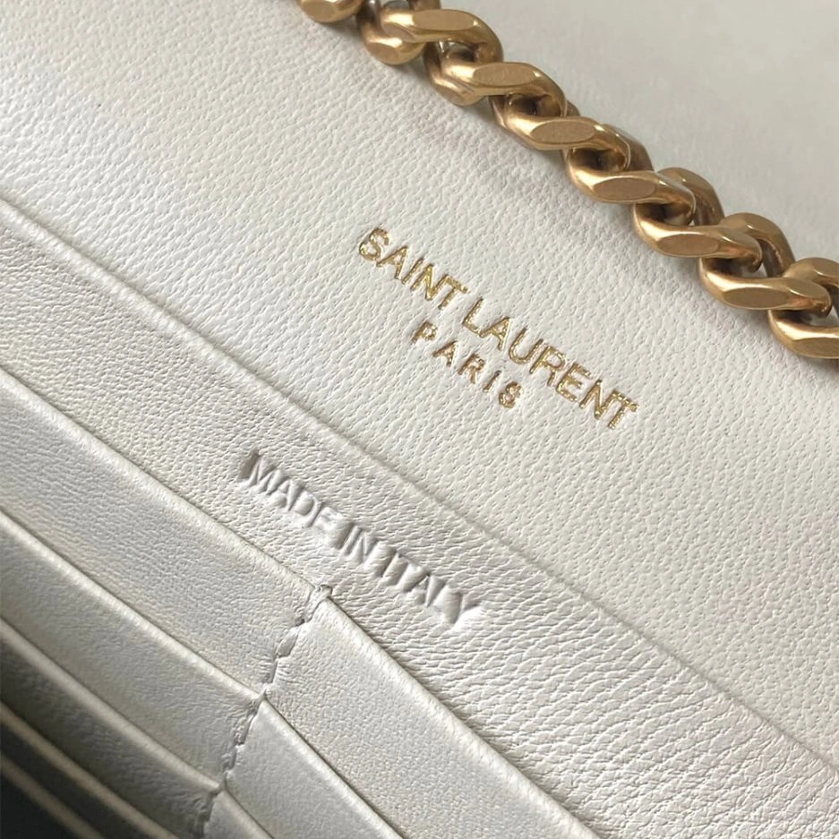 YSL LAMBSKIN CASSANDRE CHAIN WALLET ZipUp 1406