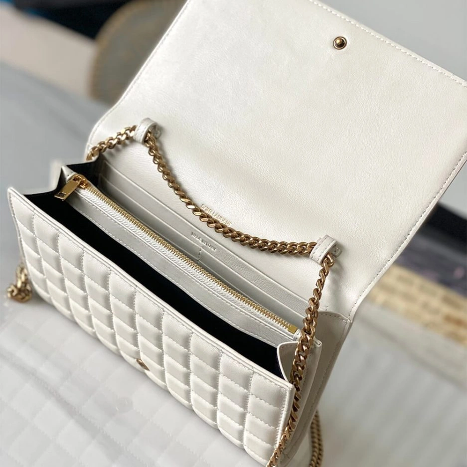 YSL LAMBSKIN CASSANDRE CHAIN WALLET ZipUp 1406