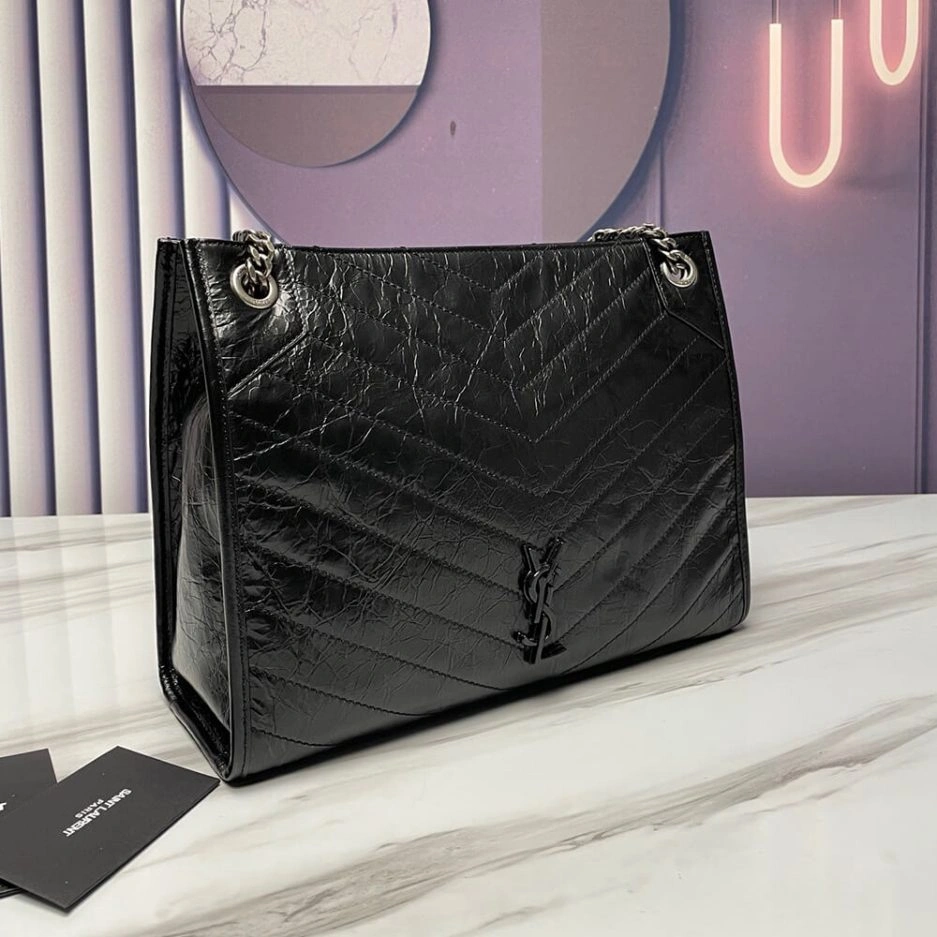 Compact YSL NIKI SHOPPING IN VINTAGE LEATHER 1450