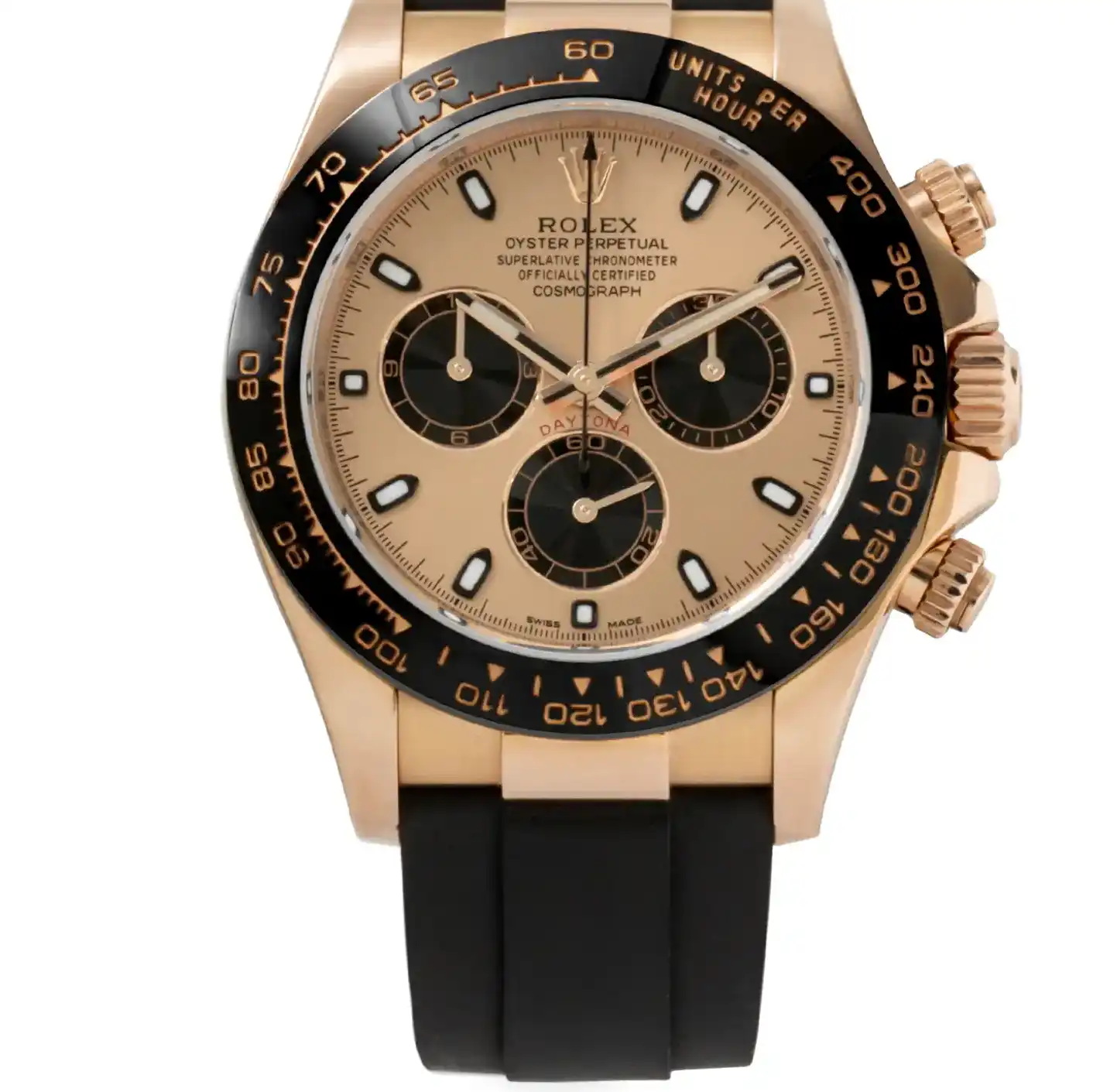 Prestigious JewelLers Rose Gold Rolex Daytona 116515LN