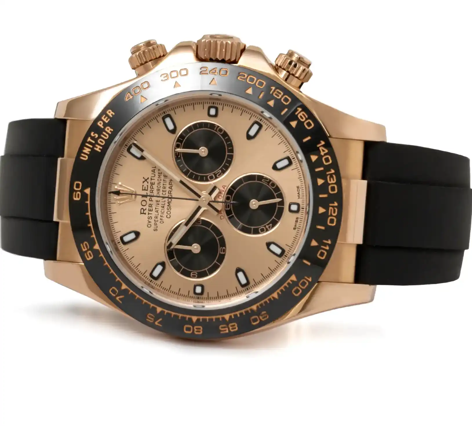 Prestigious JewelLers Rose Gold Rolex Daytona 116515LN