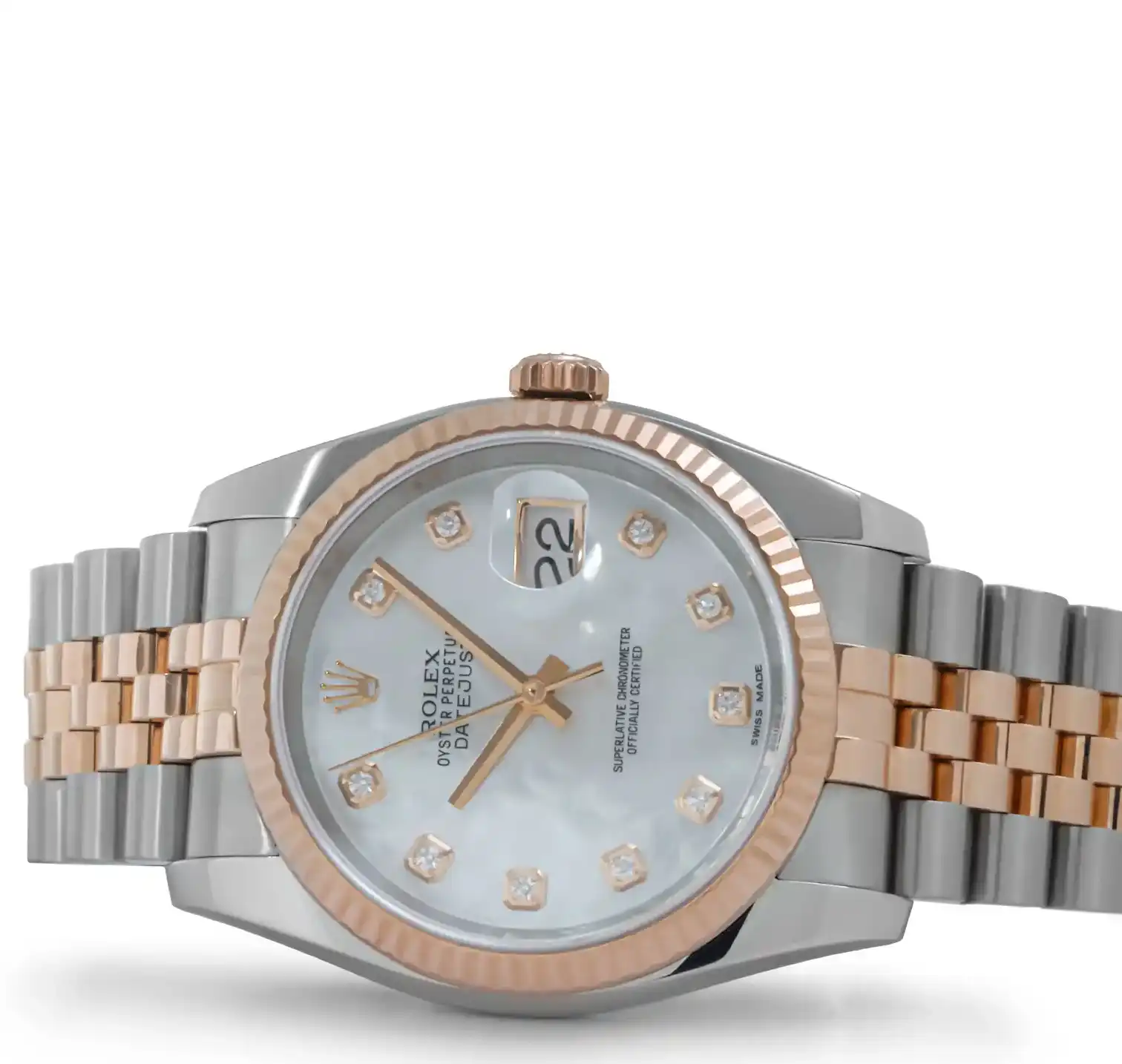 Prestigious JewelLers Rolex Datejust 116231 Stainless Steel & Rose Gold