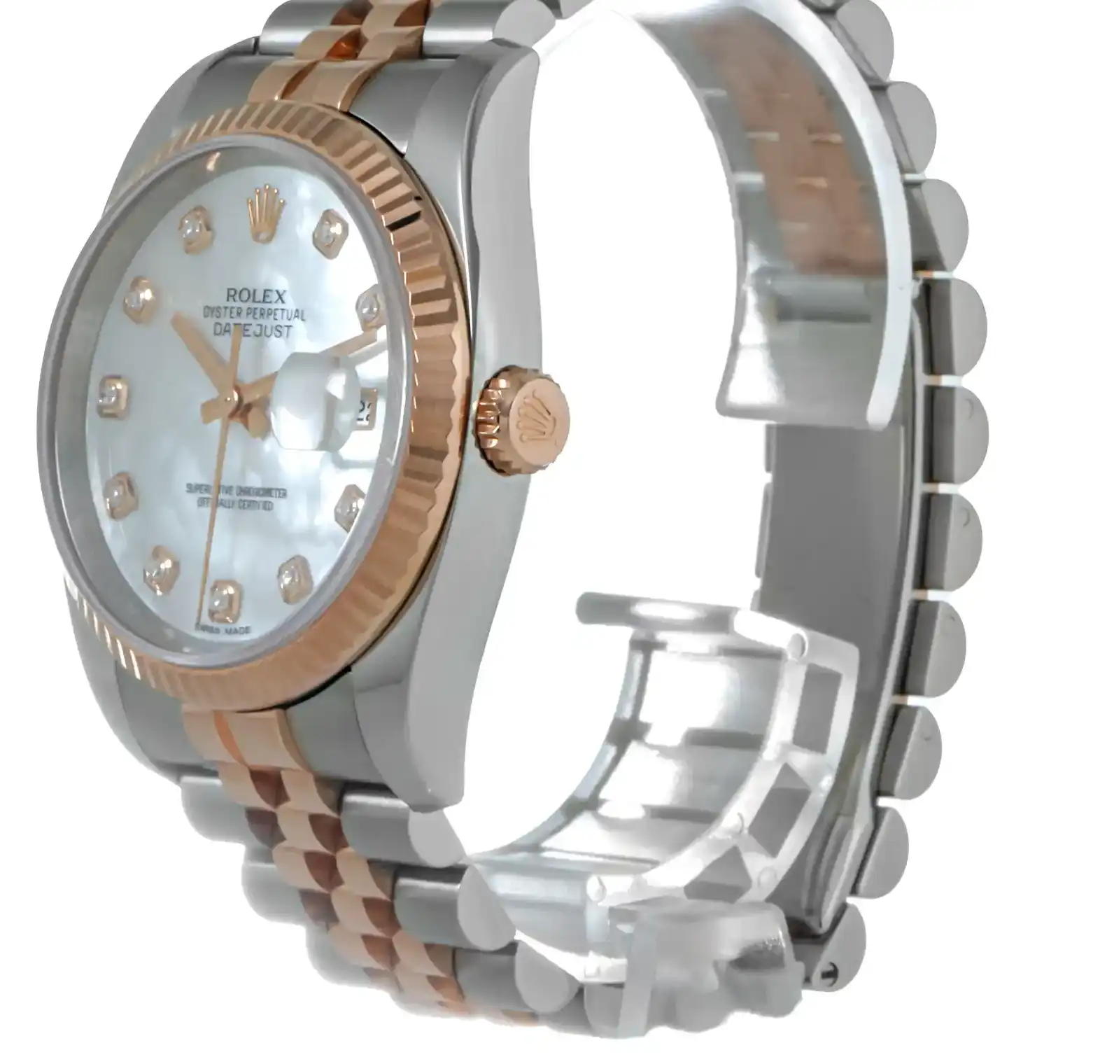 Prestigious JewelLers Rolex Datejust 116231 Stainless Steel & Rose Gold