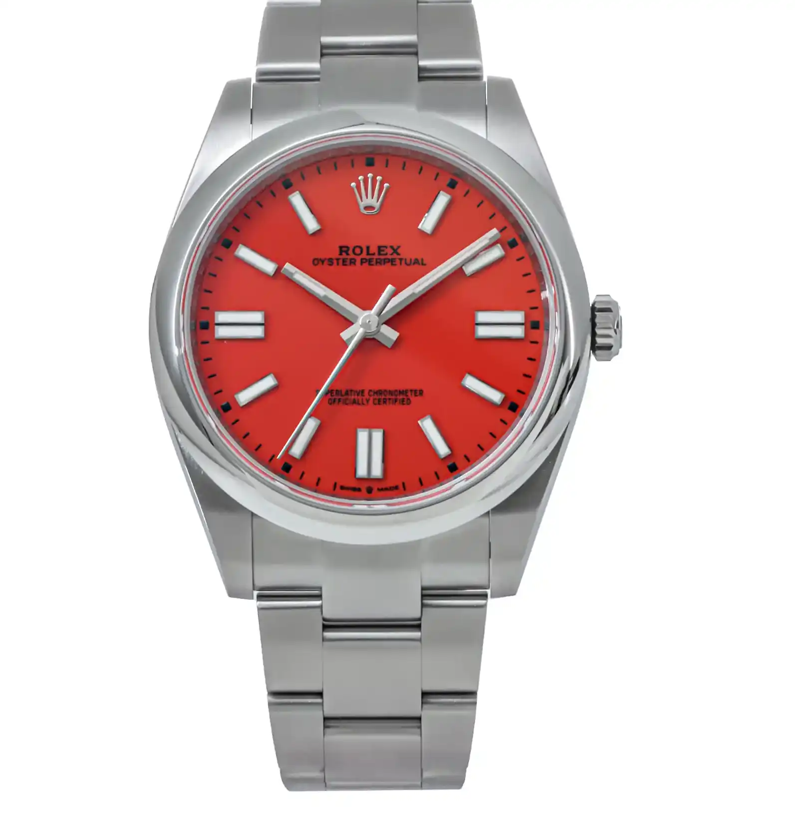 PrestigiousJewelLers Stainless Steel Rolex Oyster Perpetual 124300