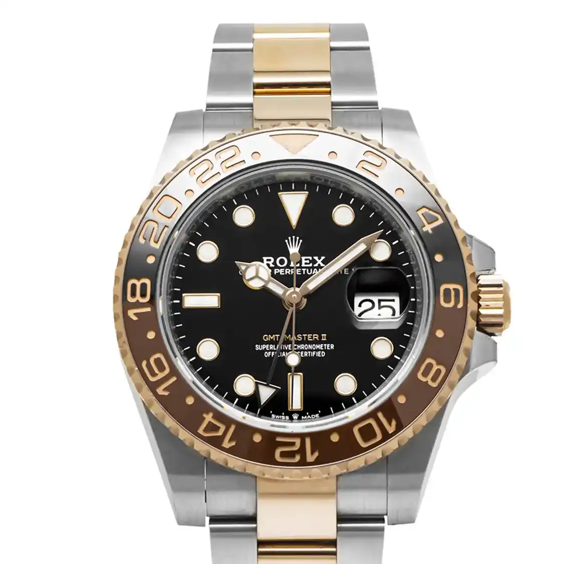 PrestigiousJewelLers Stainless Steel & Rose Gold Rolex GMT-Master II 126711CHNR