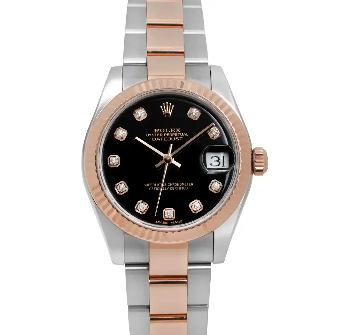 Prestigious Jewelers Stainless Steel & Rose Gold Rolex Datejust 178271