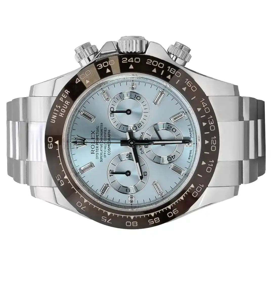 PrestigiousJewelers Ice Blue Rolex Daytona 116506