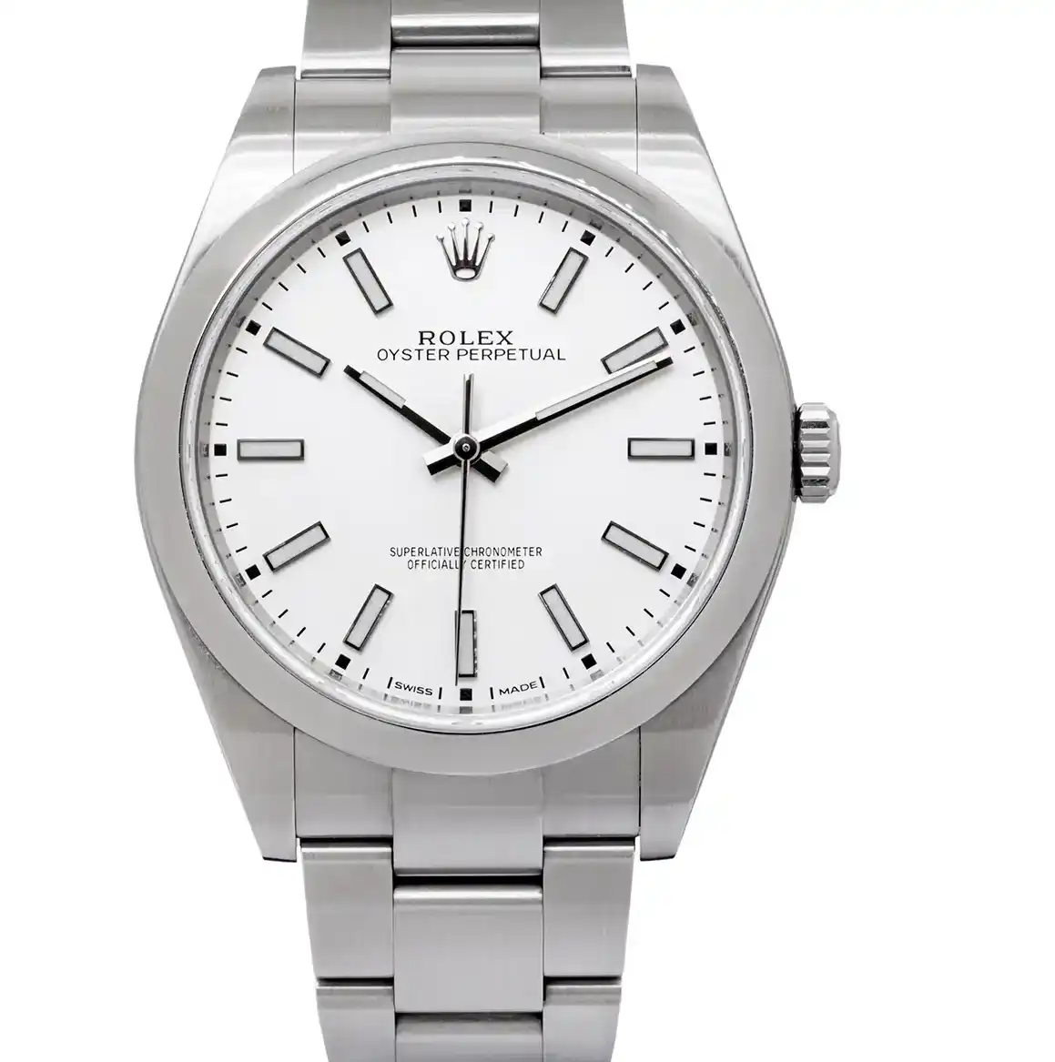 PrestigiousJewelers White Rolex Oyster Perpetual 114300