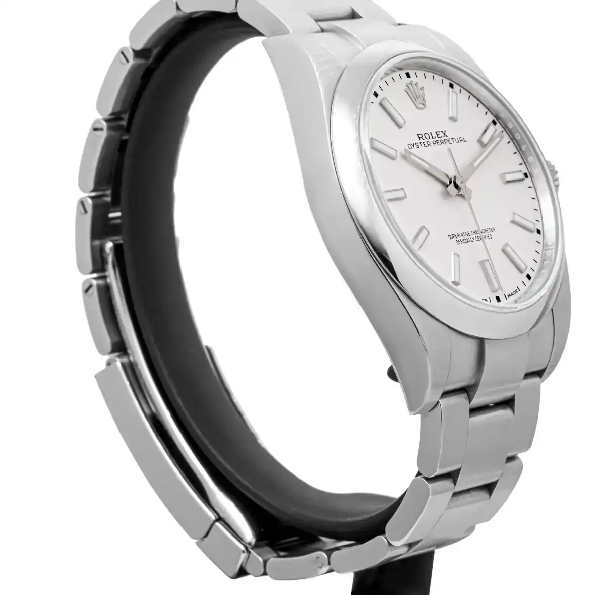 PrestigiousJewelLers White Rolex Oyster Perpetual 114300