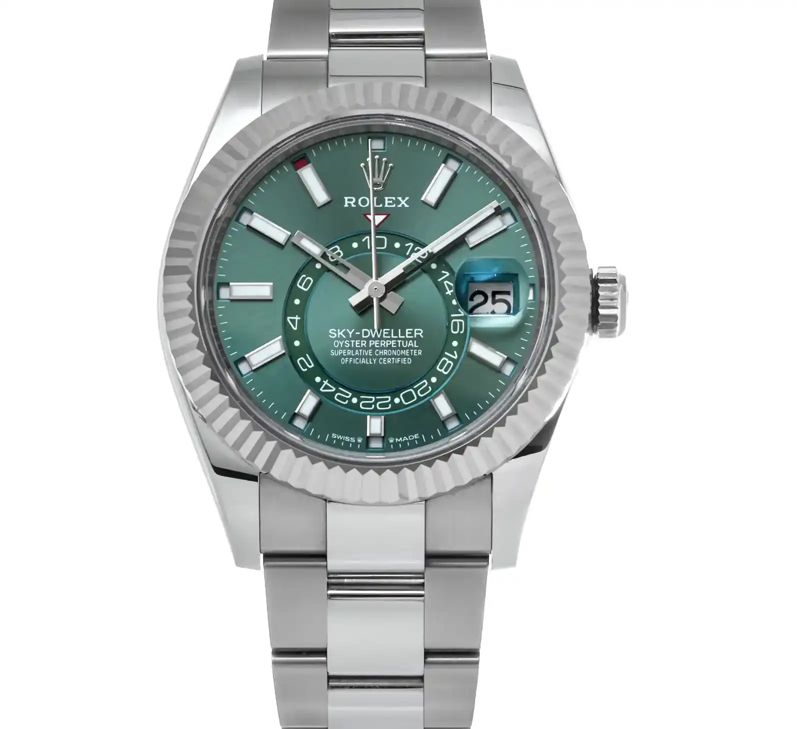 Prestigious Jewelers Green Rolex Sky-Dweller 336934