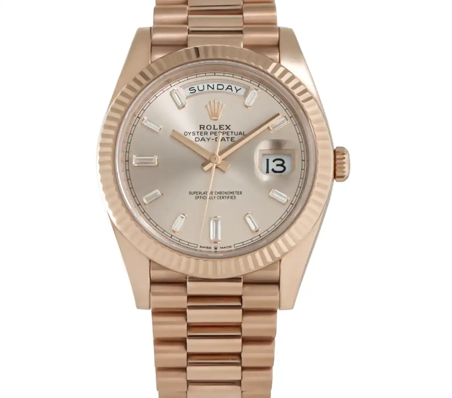 PrestigiousJewelers Rolex Day-Date 228235 Rose Gold