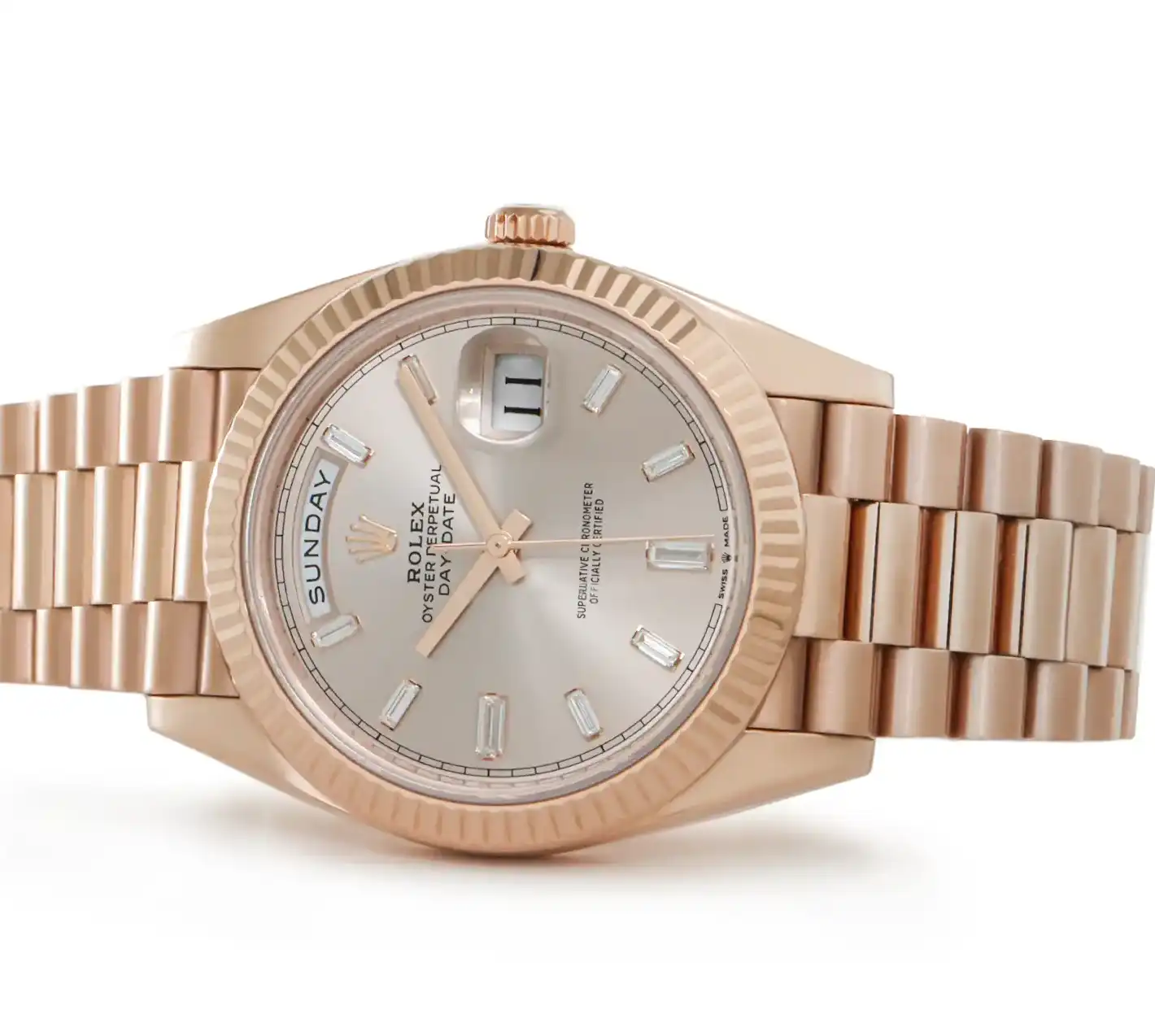 PrestigiousJewelers Rolex Day-Date 228235 Rose Gold