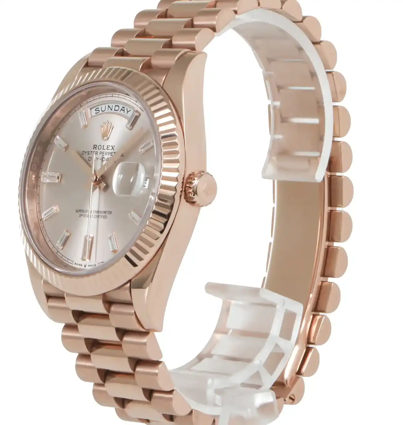 PrestigiousJewelLers Rolex Day-Date 228235 Rose Gold