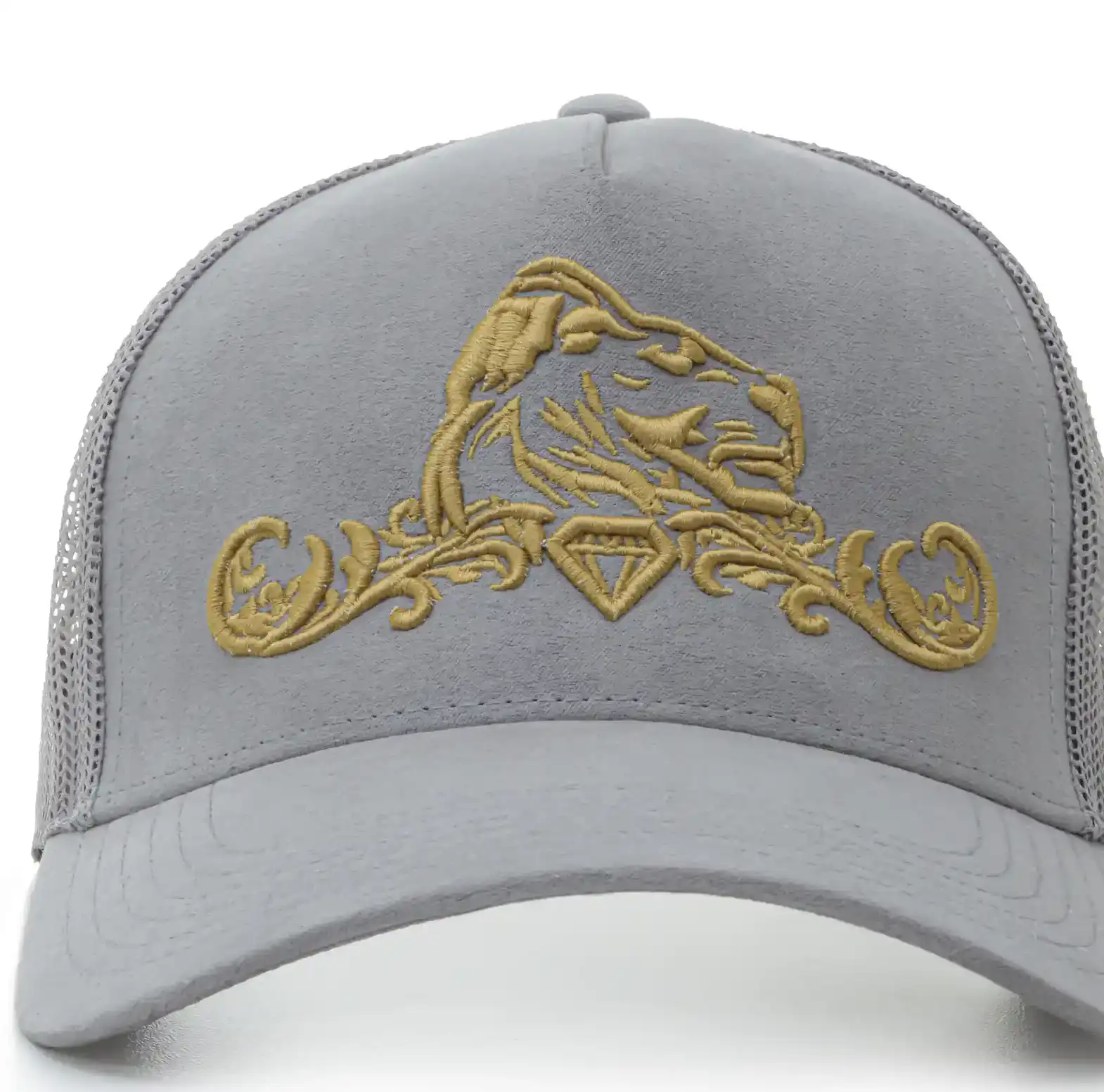 Presitigious Jewellers Trucker Cap – Gold   Grey