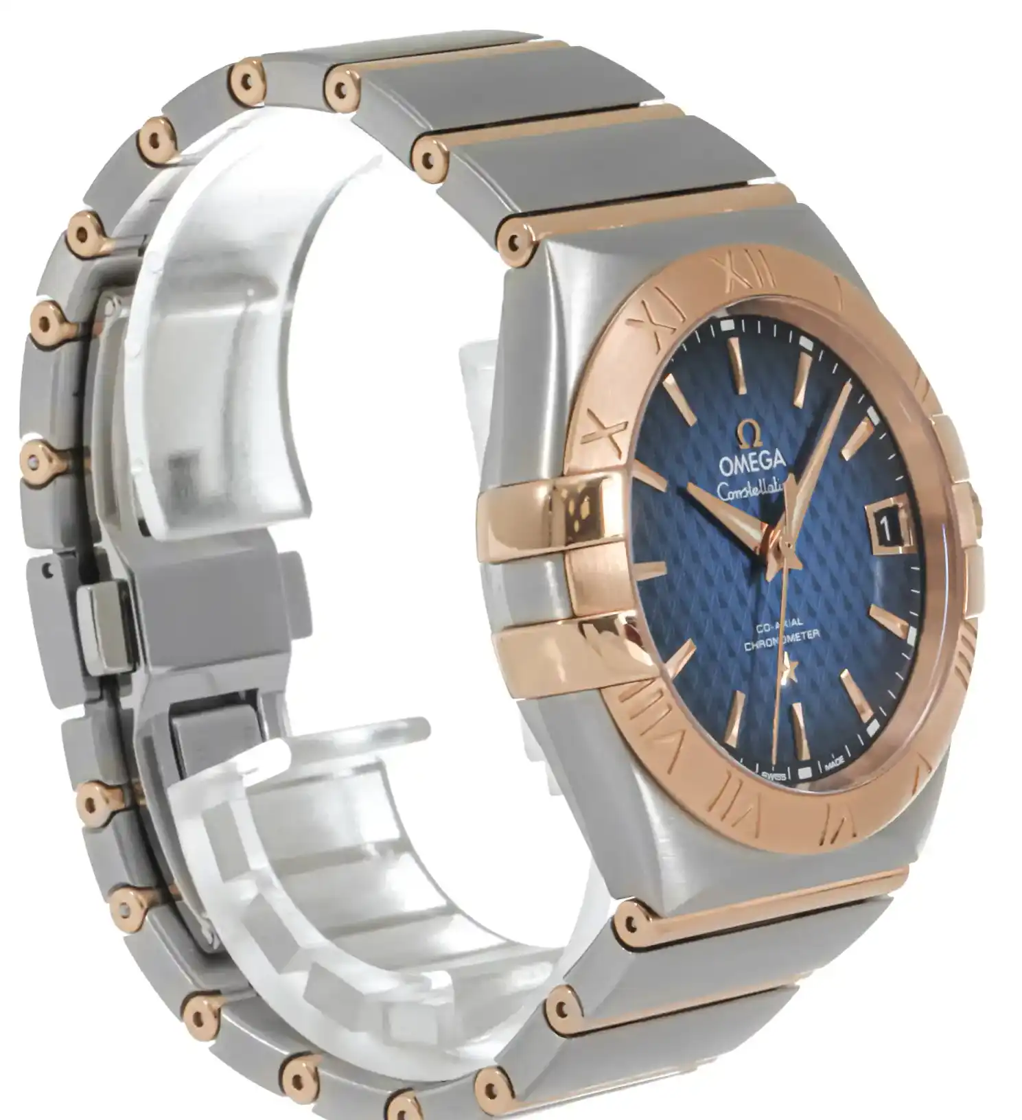 Prestigious Jewelers Omega Constellation Co-Axial Master Chronometer 123.20.38.21.03.001 Blue