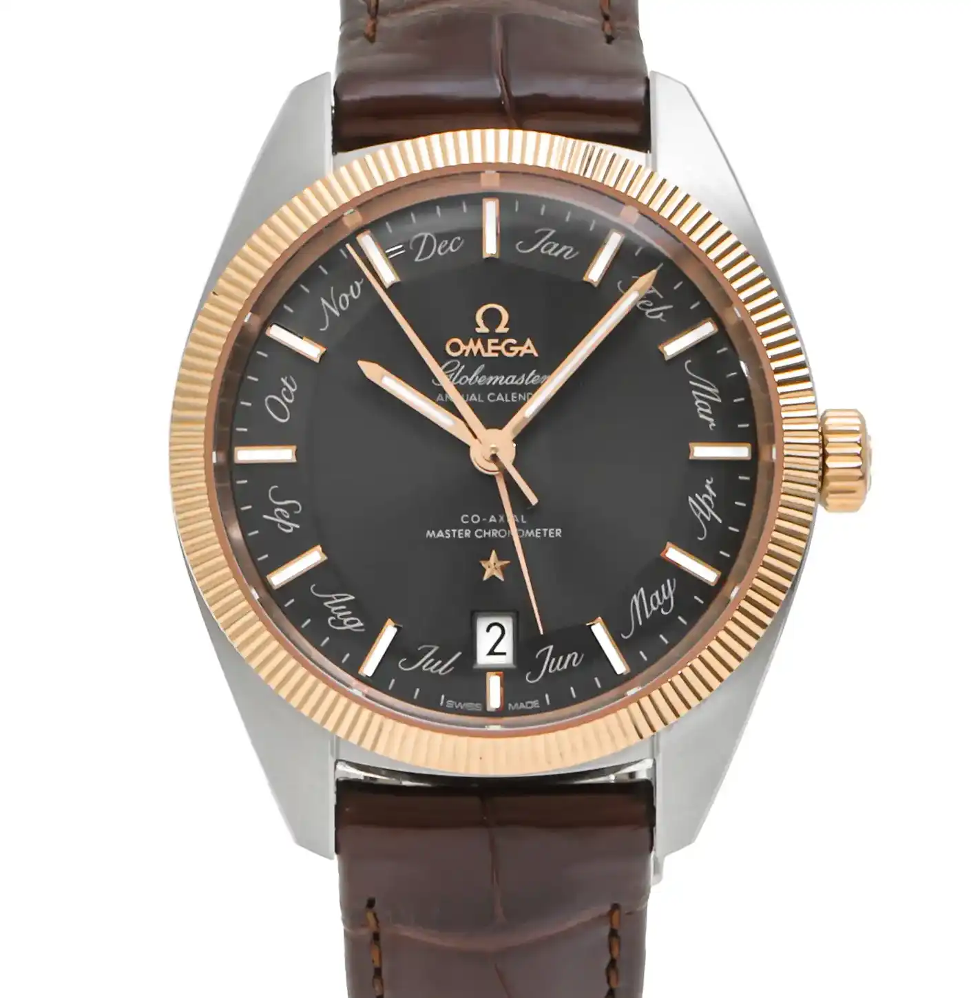 PrestigiousJewelLers Leather Omega Speedmaster Globemaster 130.24.12.22.06.001