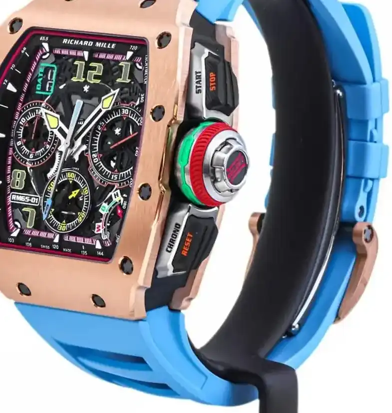 PrestigiousJewelers Richard Mille Chronograph Full Rose Gold RM65-01 Yes