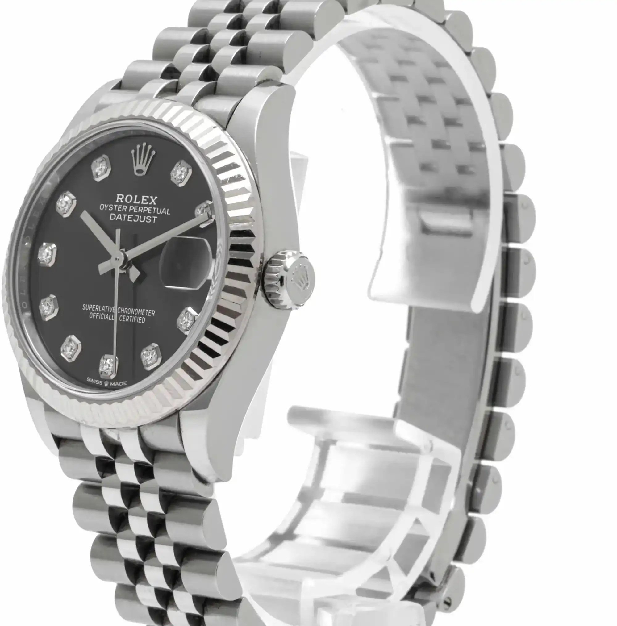 Prestigious Jewelers Rhodium Rolex Datejust 278274