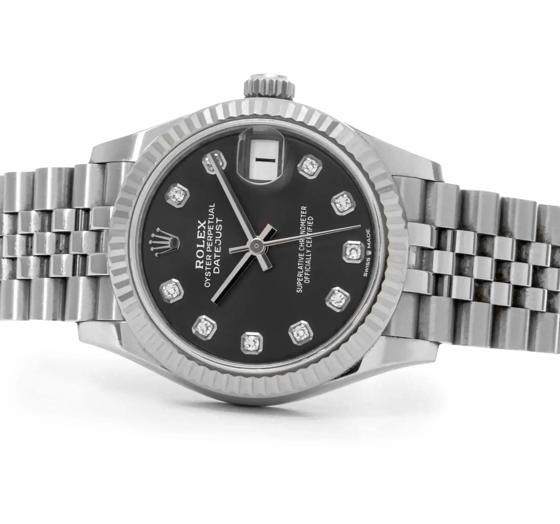 Prestigious Jewelers Rhodium Rolex Datejust 278274